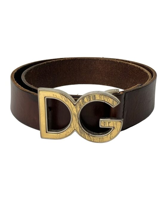Dolce & Gabbana Belt Brown Gold Silver Leather main image 5